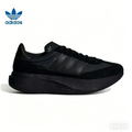Adidas Black Leather-Style Low-Cut Sneakers - product image from the listing.