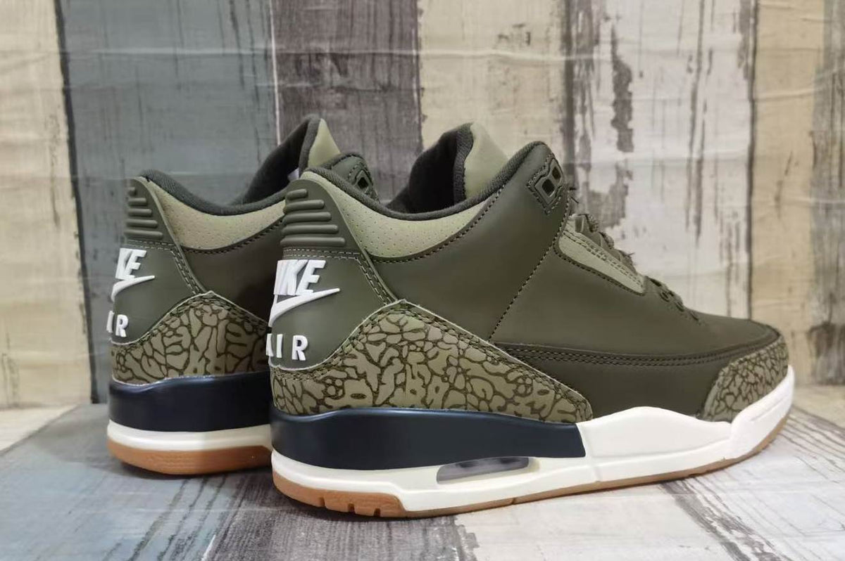 "Medium Olive" Air Jordan 3 Retro - product image from the listing.