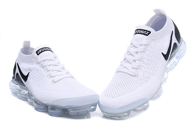 Nike Air VaporMax Flyknit 2 Sneakers in White Black 942842-103 - product image from the listing.
