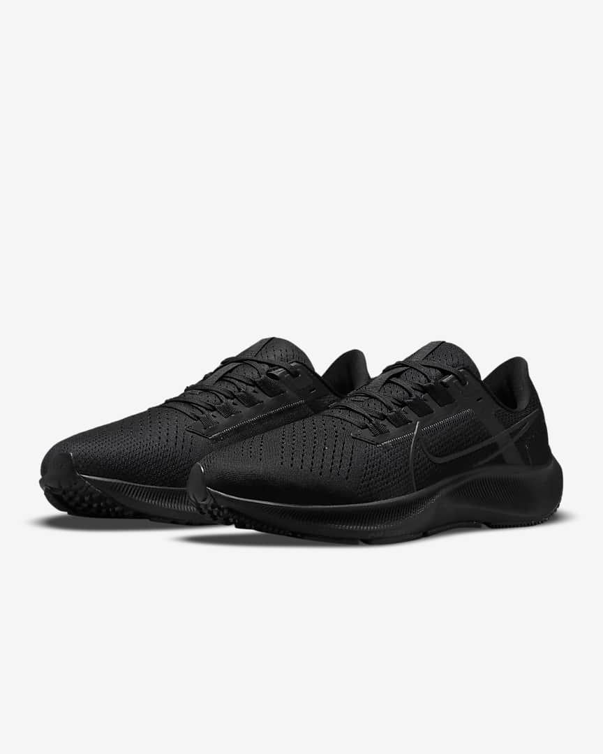 Nike Air Zoom Pegasus 38 Running Shoes, in Black CW7356-001 - product image from the listing.