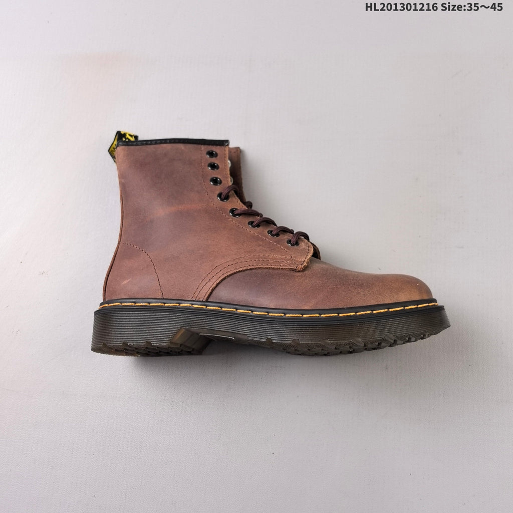 1460 Brown Platform Lace-Up Boots by Dr. Martens - product image from the listing.