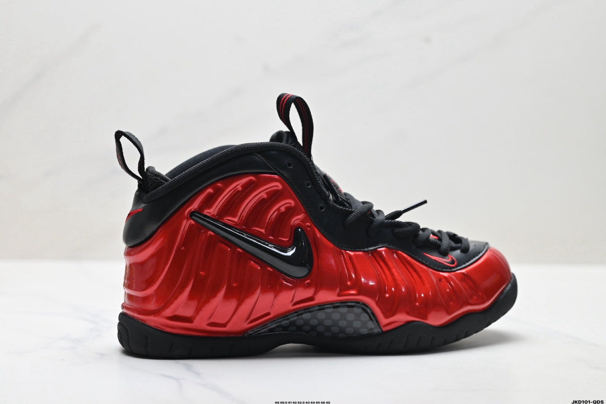 Nike Air Foamposite One Penny Sneakers in Red and Black - product image from the listing.