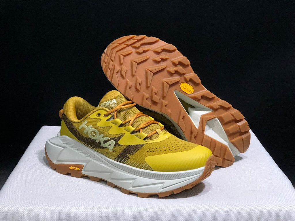 Yellow HOKA Skyline Float X Trail Running Shoes - product image from the listing.
