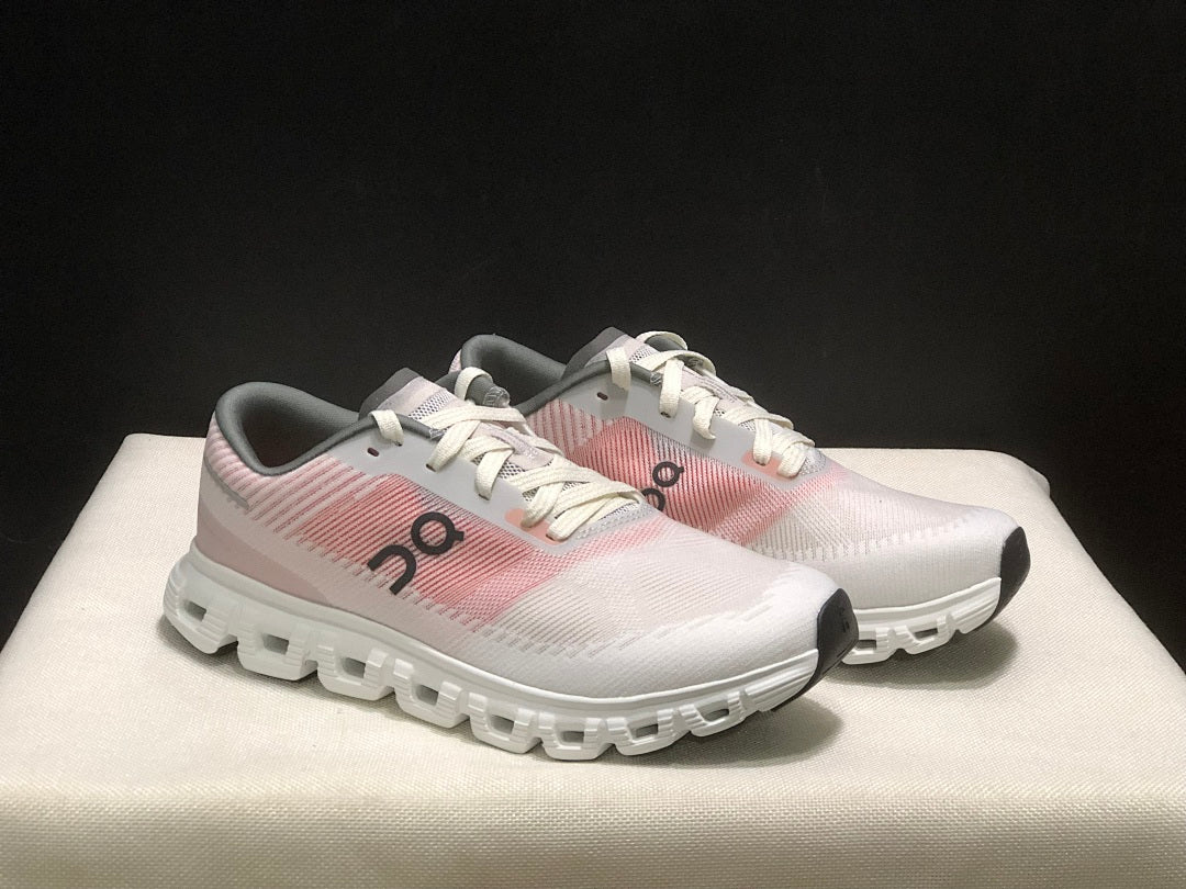 White and Pink On Cloud 6 Push Sneakers - product image from the listing.