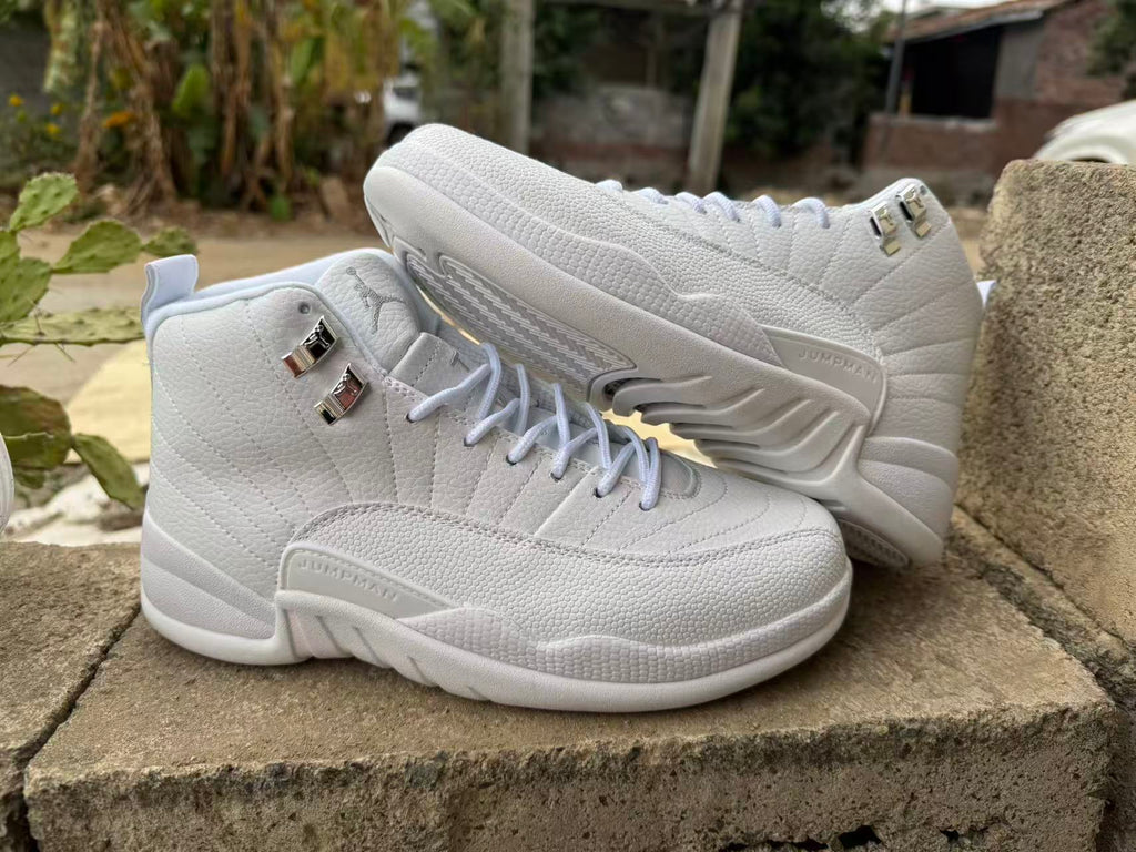 "Summit White" Air Jordan 12 Retro White/Metallic Silver - product image from the listing.