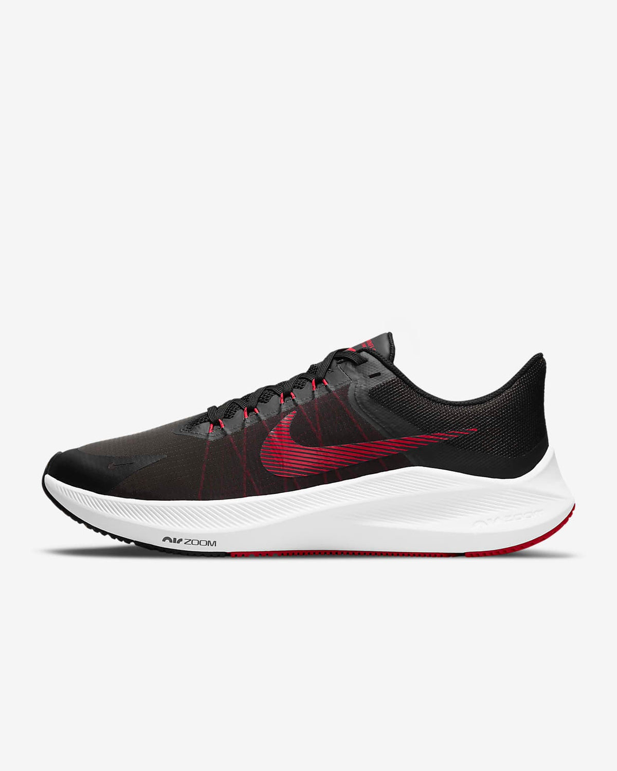 Nike Zoom Winflo 8 Running Shoes in Black Red CW3419-003 - product image from the listing.