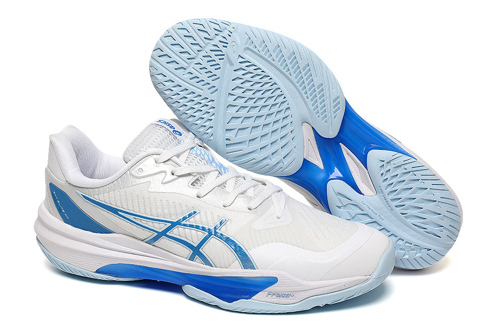 ASICS Sky Elite FF 3 Volleyball Shoes in White Blue - product image from the listing.
