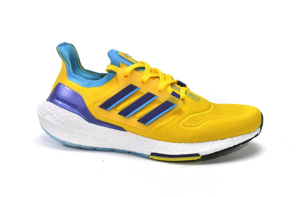 adidas UltraBoost 22 Shoes for Running, Yellow and Blue, GW1710 - product image from the listing.