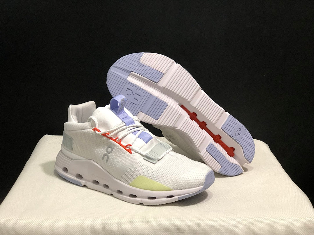 On Cloudnova 1 Sneakers in White Glacier Grey - product image from the listing.