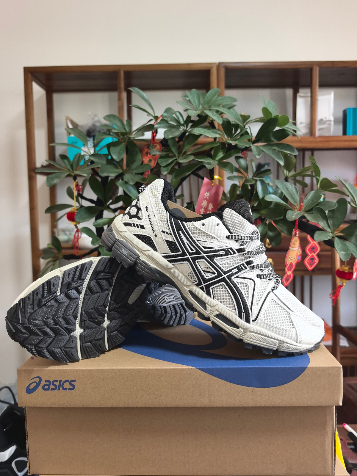 Ivory and Black ASICS K13 Sneakers - product image from the listing.