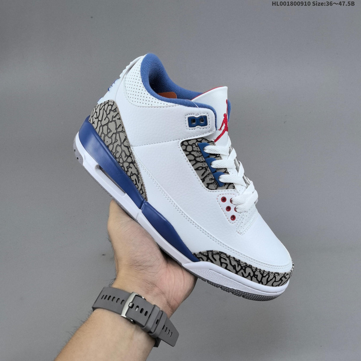Air Jordan 3 Retro True Blue Sneakers - product image from the listing.