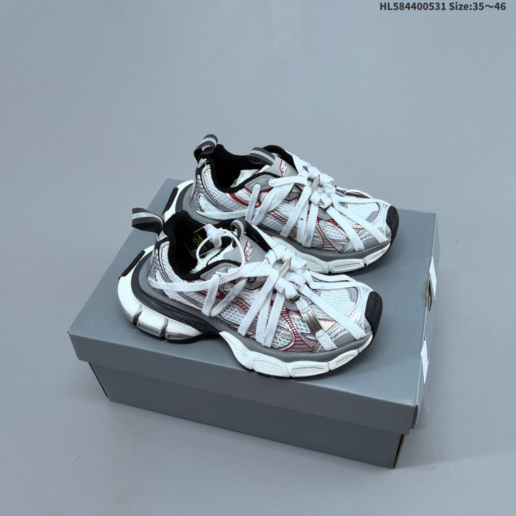 Silver and Grey Balenciaga 3XL Low-Top Sneakers - product image from the listing.