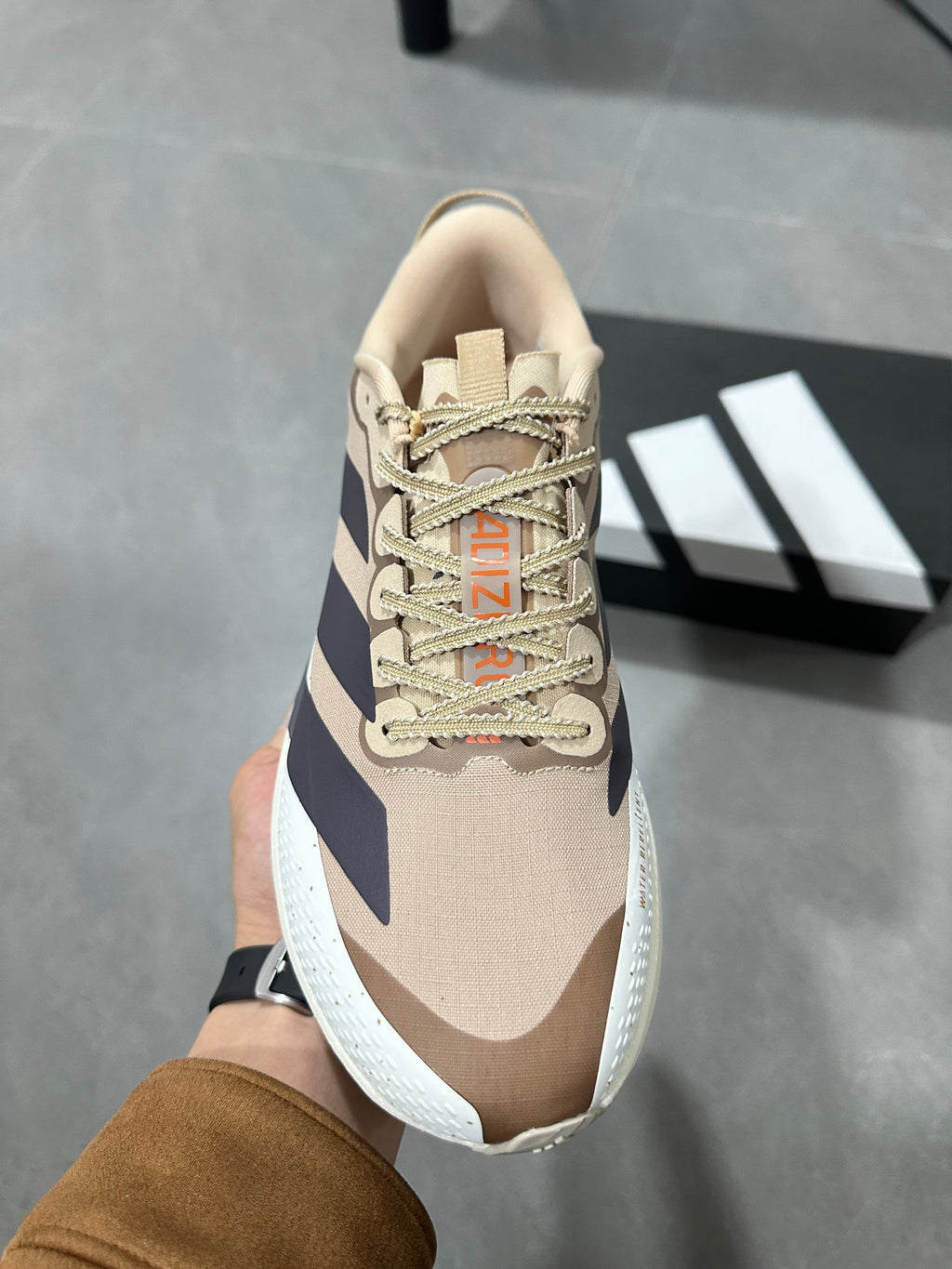 Nike Air Zoom Alphafly NEXT% 2 Running Shoes in Beige Navy - product image from the listing.