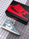 Air Jordan 1 High OG Teal and White Sneakers - product image from the listing.