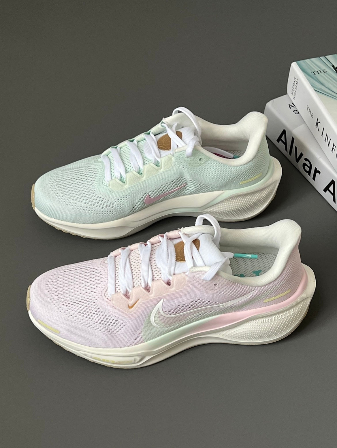 Pastel Pink and Mint Nike Pegasus 41 Running Shoes - product image from the listing.
