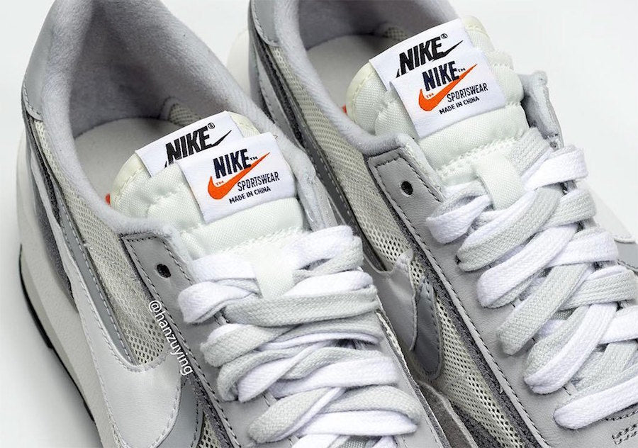 White and Grey Nike x sacai LDWaffle Sneakers BV0073-100 - product image from the listing.