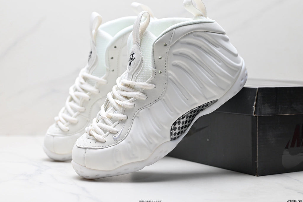 Nike Air Foamposite One Penny Basketball Sneakers in White JFD534-FZE - product image from the listing.