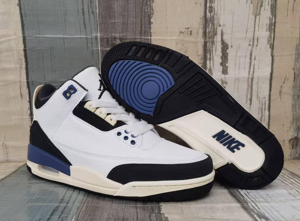 White‑Grey‑Blue Men's - Air Jordan 3 Retro - product image from the listing.