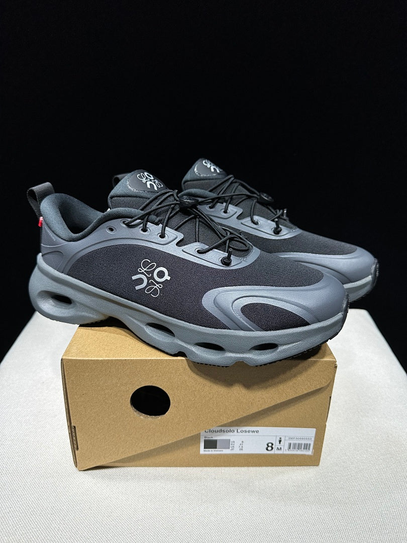 On x Loewe Cloudventure 3.0 Sneakers, in Black and Grey - product image from the listing.