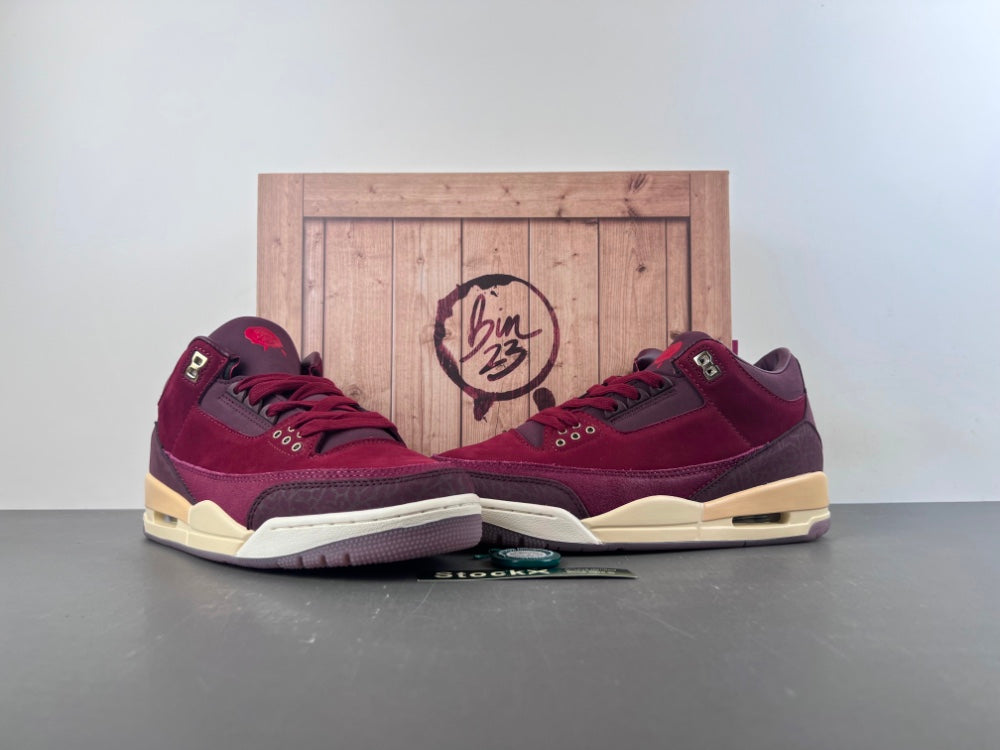 "BIN 23" Air Jordan 3 Burgundy - Global Limited 2,300 Pairs - product image from the listing.