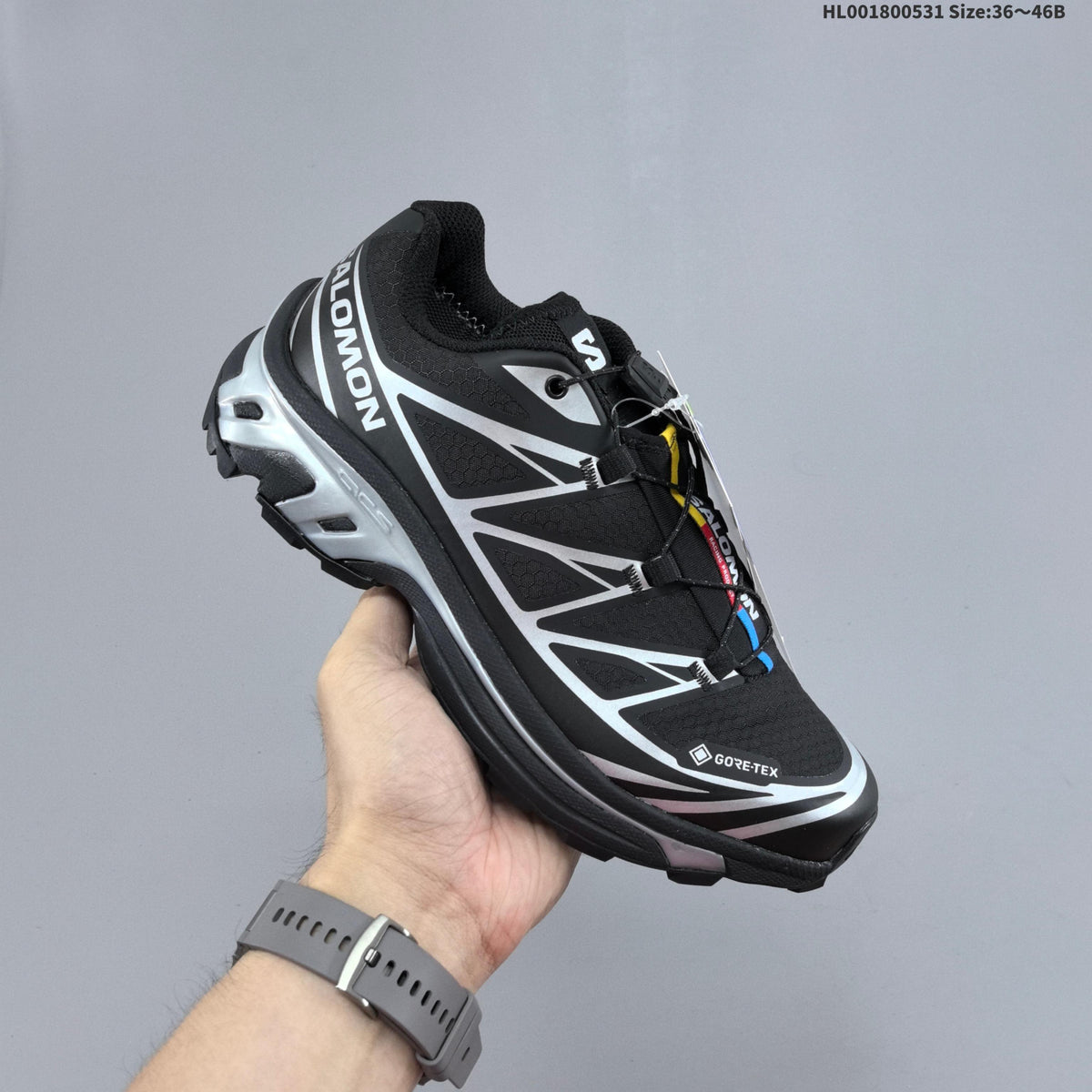 Salomon XT-6 Low-Top Trail Sneakers in White - product image from the listing.