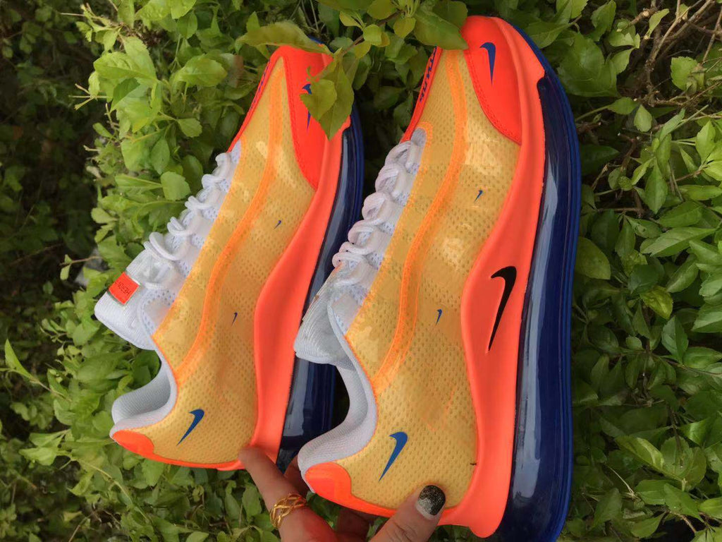 Nike Air Max 720 Sneakers in Yellow, in Orange and Navy - product image from the listing.