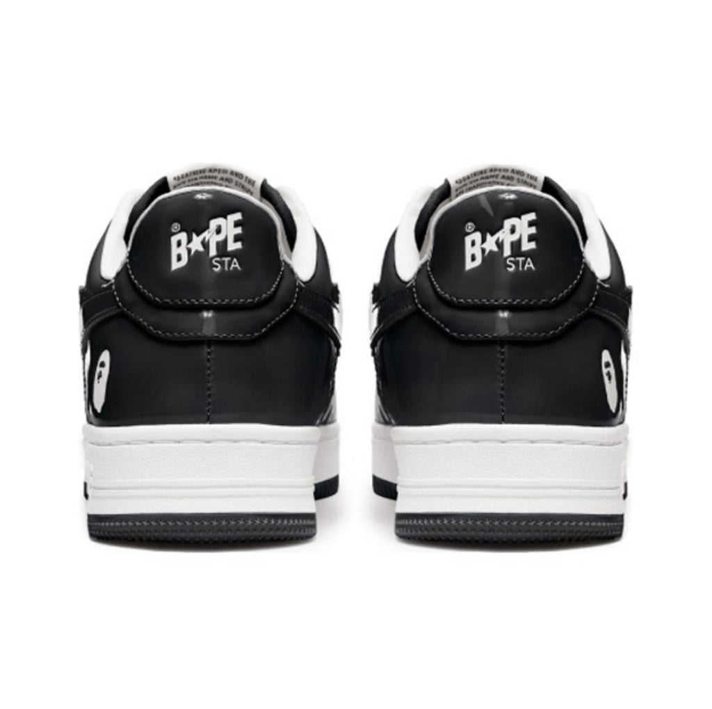 BAPE STA Low Sneakers in Black and White 1H70-191-001 - product image from the listing.