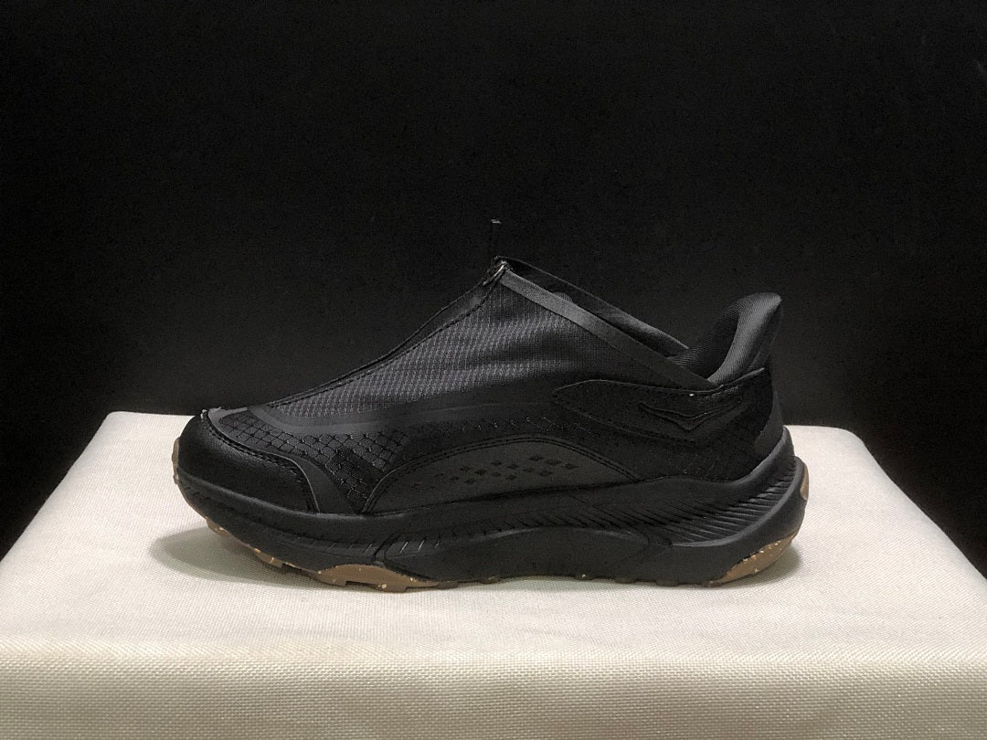 HOKA Project Transport Black Zip-Closure Trainers - product image from the listing.