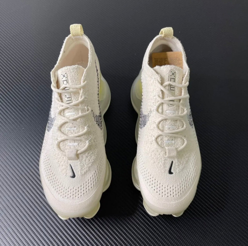 Cream and Yellow Nike Air Max Scorpion Sneakers DJ4701-001 - product image from the listing.