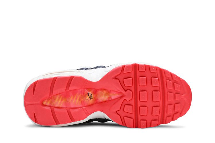 Women's Nike Air Max 95 Midnight Navy Pure Platinum Laser Orange - product image from the listing.