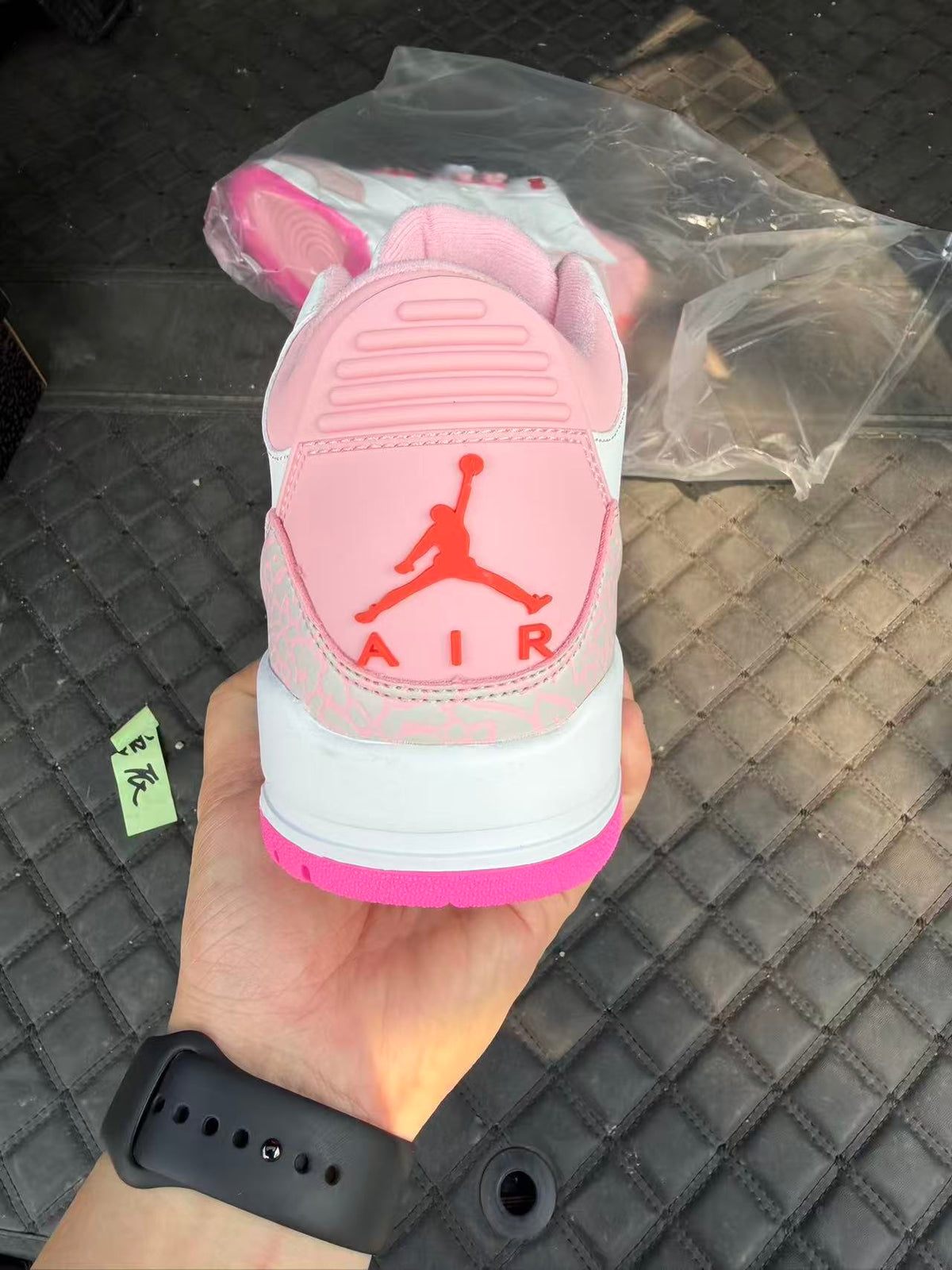 White/Pink Flower - Air Jordan 3 - product image from the listing.