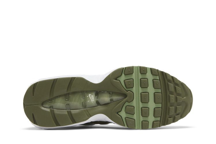 Nike Air Max 95 White Medium Olive Oil in Green - product image from the listing.