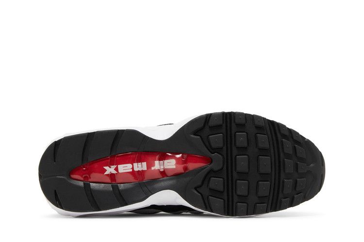 Nike Air Max 95 White Varsity Red Particle in Gray - product image from the listing.