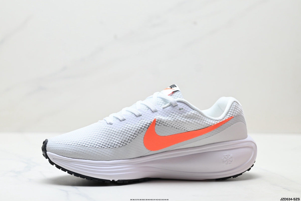 Nike Revolution 8 Running Shoes in White and Orange - product image from the listing.