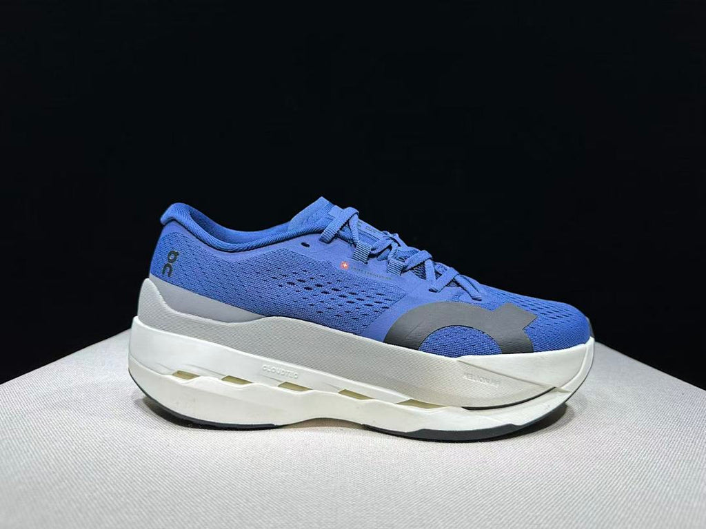 On Cloudboom Max Running Shoes, in Blue and White - product image from the listing.