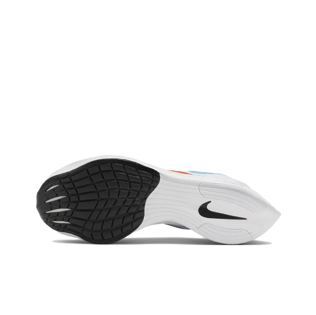 Nike ZoomX Vaporfly NEXT% 2 Running Shoes in White Blue Red CU4123-102 - product image from the listing.