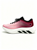 Pink and Burgundy Lace-Up Trainers with White Sole - product image from the listing.