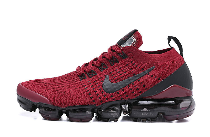 Nike Air VaporMax 2019 Sneakers in Burgundy and Black - product image from the listing.