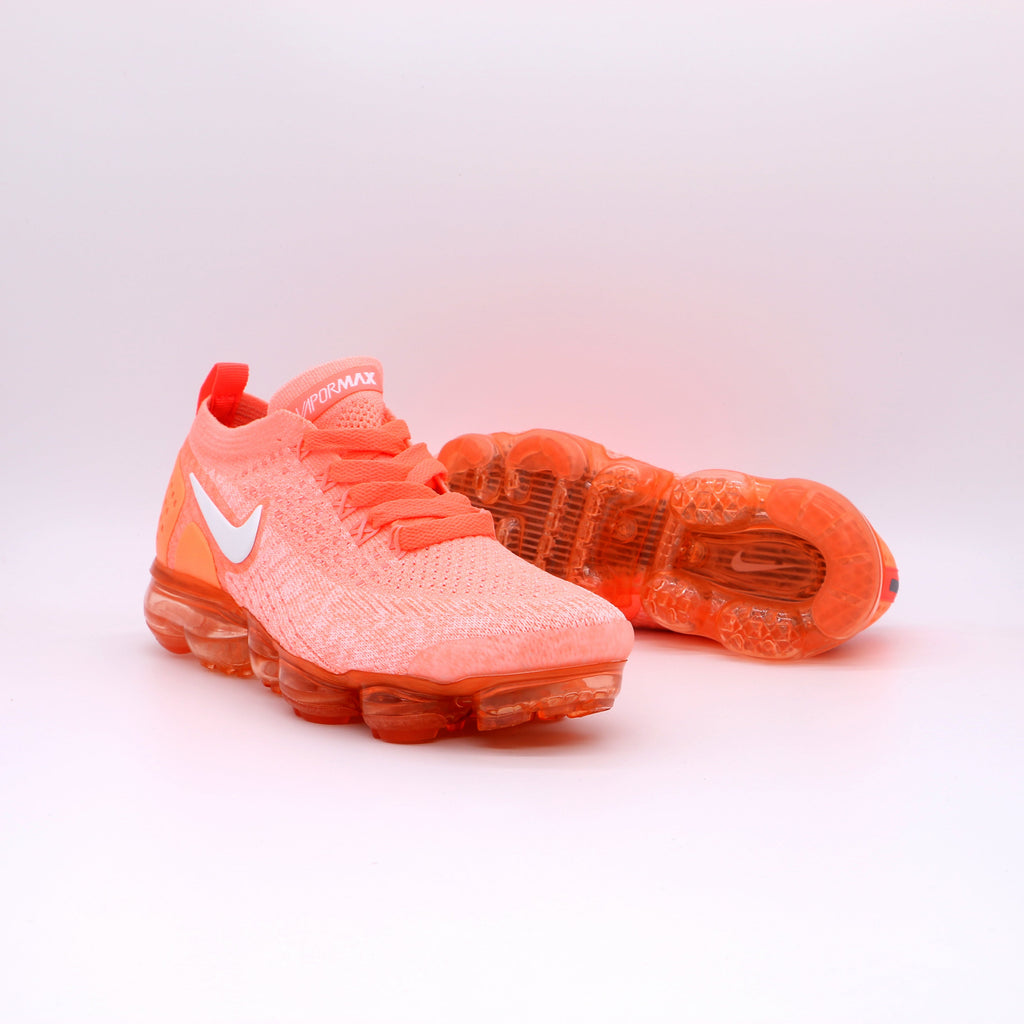 Nike Air VaporMax 2018 Flyknit Sneakers in Orange 942843-800 - product image from the listing.