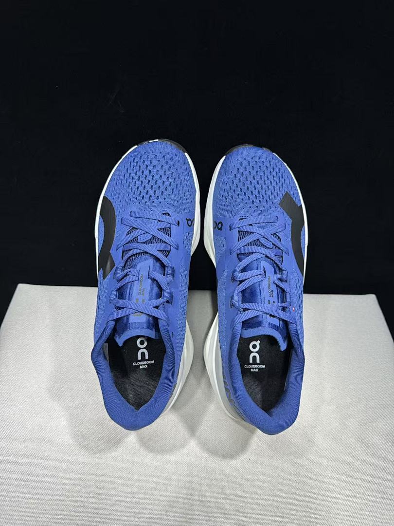On Cloudboom Max Running Shoes, in Blue and White - product image from the listing.