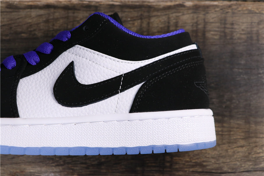 White Black Concord Sneakers - Air Jordan 1 Low 553558-108 - product image from the listing.
