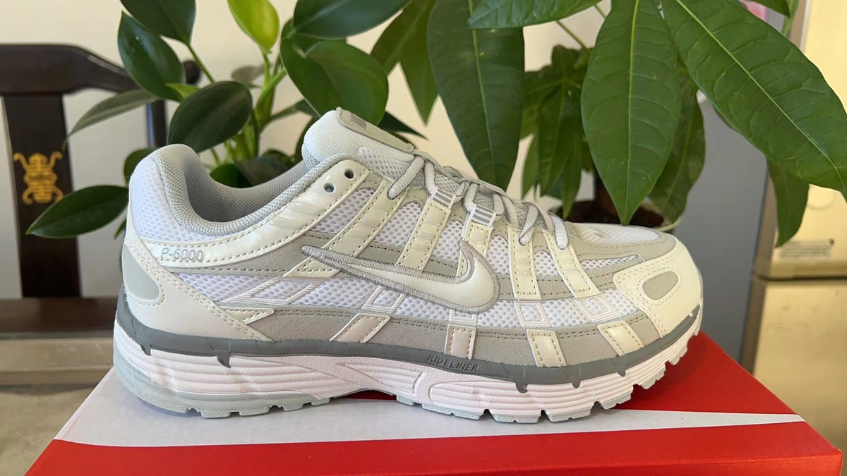 White and Grey Nike P-6000 Sneakers FV6603-101 - product image from the listing.