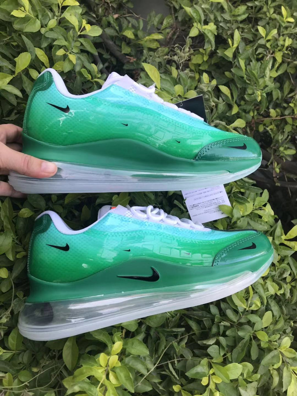 Nike Air Max 720 Sneakers in Green and White - product image from the listing.