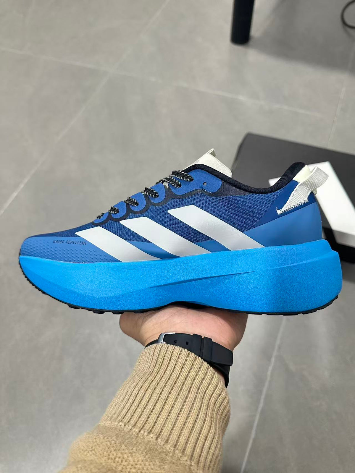 Adidas Terrex Agravic Speed Ultra Trail Running Shoes in Blue - product image from the listing.