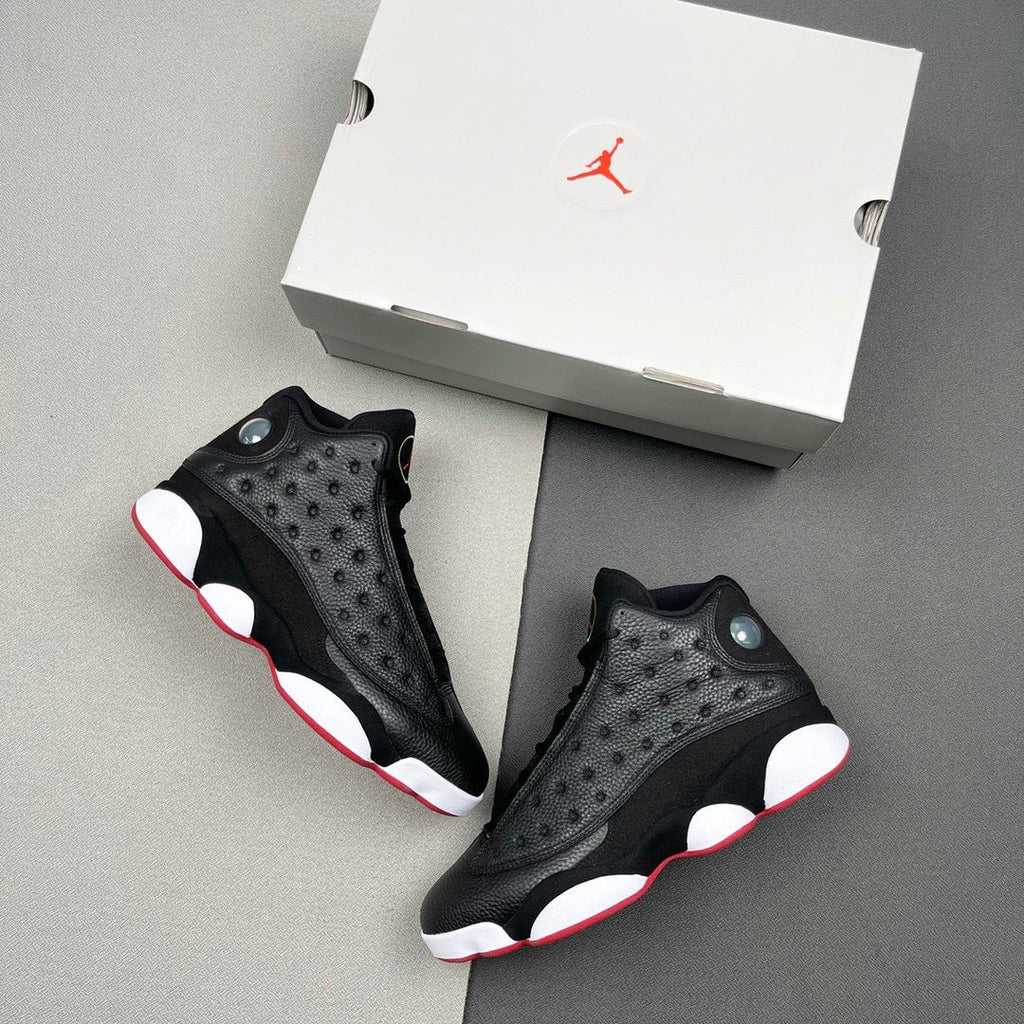Air Jordan 13 Playoffs Black Red High-Top Sneakers - product image from the listing.
