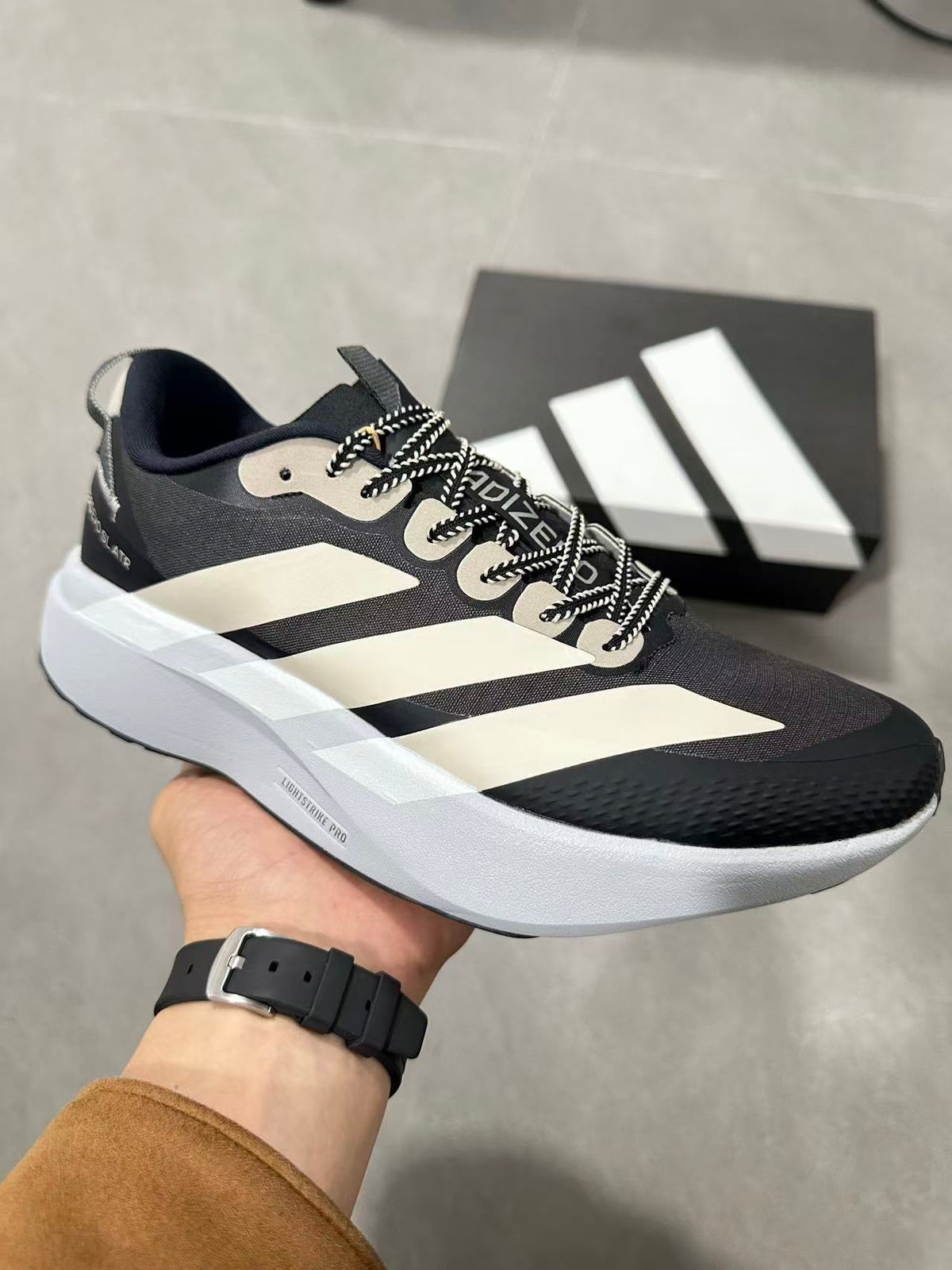 Adidas Terrex Agravic Speed Ultra Trail Running Shoes in Black White - product image from the listing.