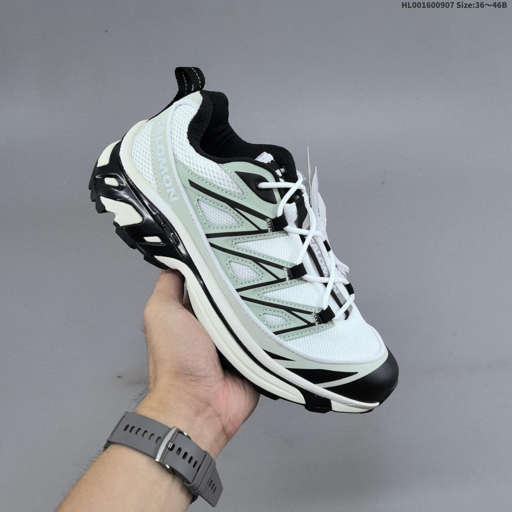 Salomon XT-6 Expanse Trail Sneakers in White Grey Green - product image from the listing.
