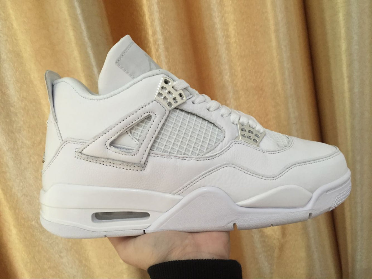 Air Jordan 4 Retro White High-Top Sneakers - product image from the listing.