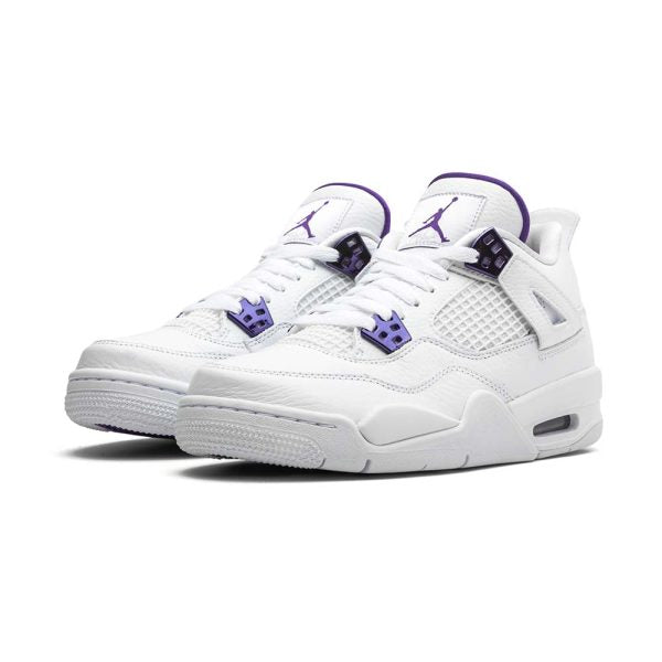 Air Jordan 4 Retro GS "Metallic Pack - Purple" - product image from the listing.