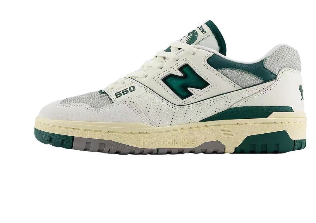 Cream and Green New Balance 550CPE Sneakers - product image from the listing.